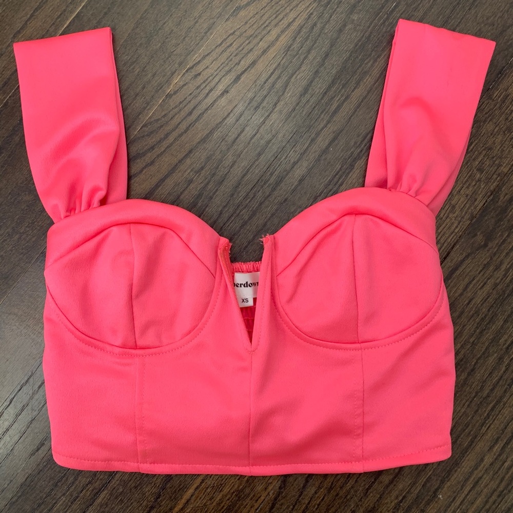 Off the shoulder bustier top